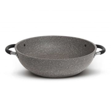 Flonal Monolite Induction съд Ø 28 cm с две термоустойчиви дръжки и каменно покритие Magma‑Tech Plus – произведен в Италия