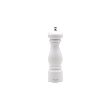 alt="Bisetti Firenze White Lacquered Salt Mill 22 см – италианска мелница от дърво с регулируем механизъм"