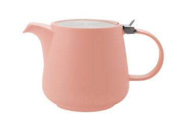 Maxwell & Williams Tint Teapot AY0349 – порцеланов чайник с матово коралово покритие и вграден инфузер (1.2 L)