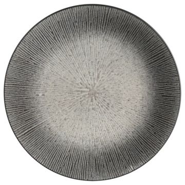 alt="Голяма плоска трапезна чиния Atelier от грès, Ø 27 cm, сив цвят