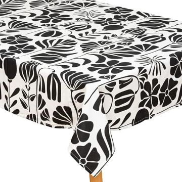 “Atmosphera памучна покривка за маса Twisted Lime 150×250 cm – черно-бял дизайн”