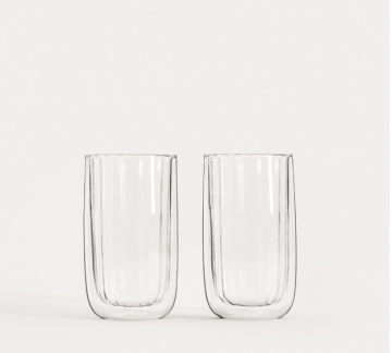 Homla чаша двойно стъкло Cembra groove 2ка високи 0,35л