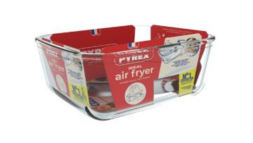 Pyrex съд за airfryer 2л с дръжка квадрат