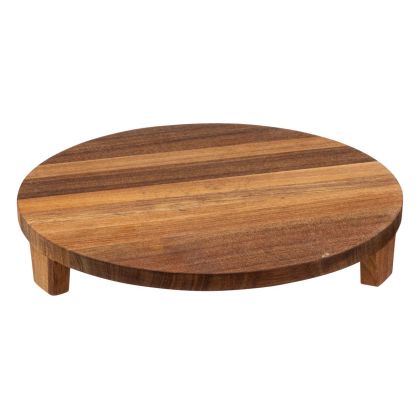 alt="Кръгла подложка от акациево дърво D30 см – Jiling Serving Dish"