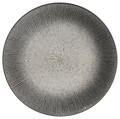 alt="Голяма плоска трапезна чиния Atelier от грès, Ø 27 cm, сив цвят