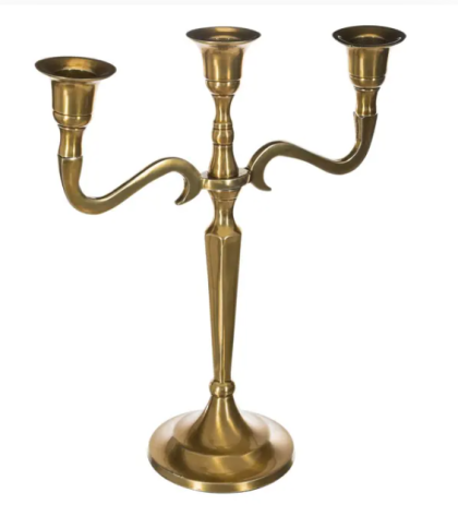 Atmosphera свещник 3ка метал gold