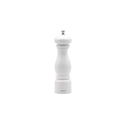 alt="Bisetti Firenze White Lacquered Salt Mill 22 см – италианска мелница от дърво с регулируем механизъм"