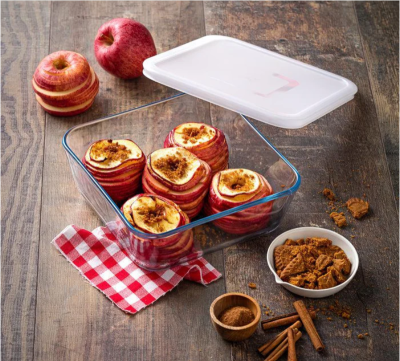 Ocuisine съд за печене със силиконов капак 2л 20х20х6см White