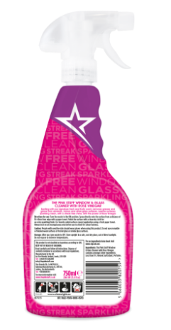 THE PINK STUFF МАГИЧЕСКИ СПРЕЙ ЗА СТЪКЛА WITH ROSE VINEGAR 750мл