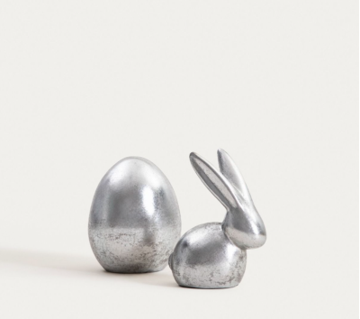 Homla декорация Великден заек silver