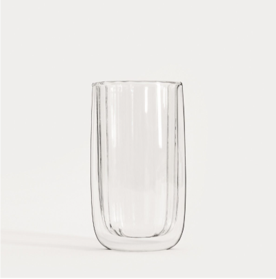 Homla чаша двойно стъкло Cembra groove 2ка високи 0,35л