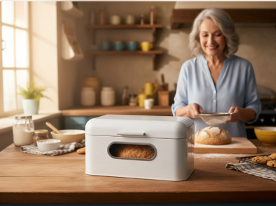 KESPER кутия за хляб с прозорец White