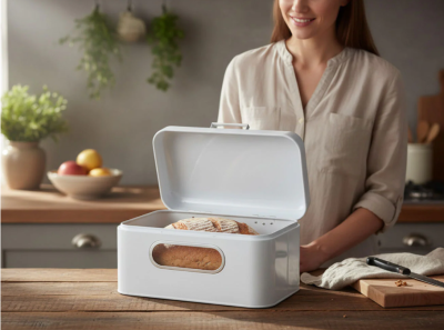 KESPER кутия за хляб с прозорец White