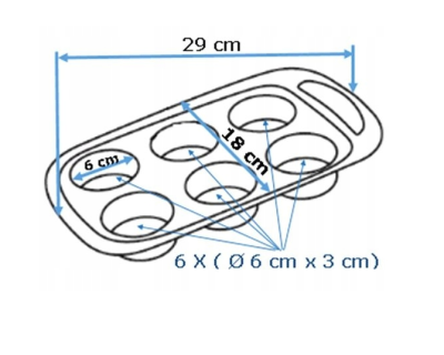 Pyrex за мъфини 6ца Asimet
